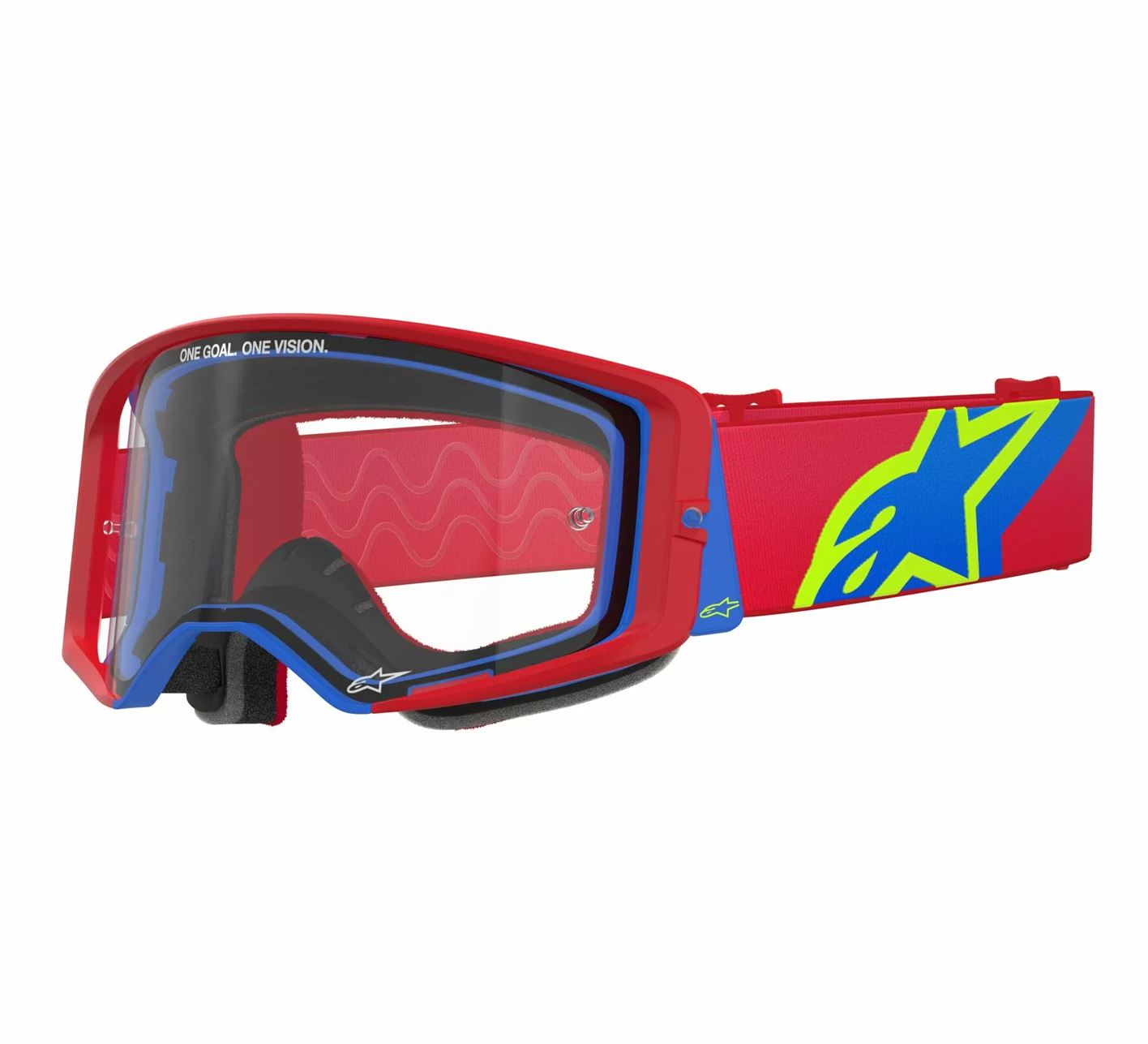 Alpinestars 2025 Goggles Supertech Corp Red Black Clear